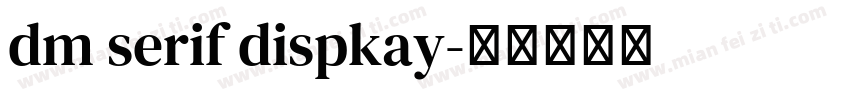 dm serif dispkay字体转换